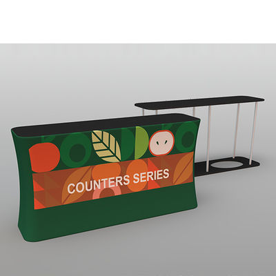 Escritorio portátil de la cabina de la feria profesional 240gsm de los mostradores de recepción del perfil de aluminio rectangular