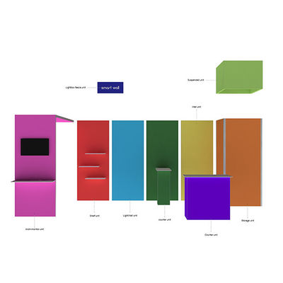 la cabina portátil de la feria profesional de 3x3 3x4 3x5 empareda el sistema modular de la tela de SEG
