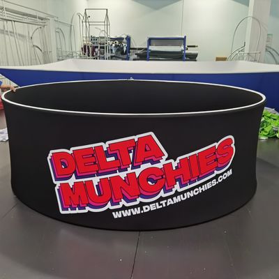 Muestra plegable circular afilada los 60in de la ejecución de la feria profesional de la exhibición de la exposición del estallido para arriba
