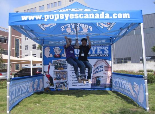 Refugios al aire libre de aluminio de encargo 10x10 de Logo Printed Outdoor Canopy Tent