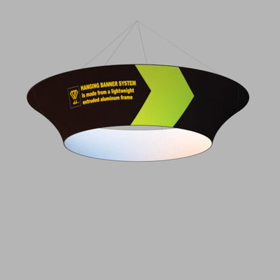 Muestra de aluminio de la exposición del tubo del Odm del círculo de la feria profesional de la bandera cuadrada de la ejecución