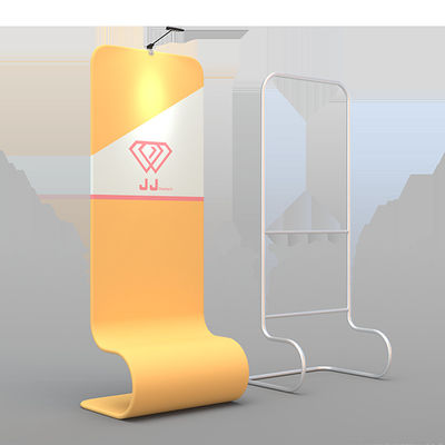 Retractable portátil del tubo de la feria profesional de la bandera del tenedor de aluminio del soporte TV
