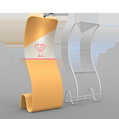 Retractable portátil del tubo de la feria profesional de la bandera del tenedor de aluminio del soporte TV