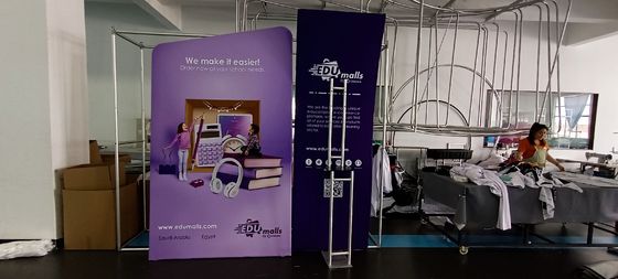 la cabina recta de la feria profesional de la publicidad de la bandera del contexto de la curva del 10ft levanta banderas